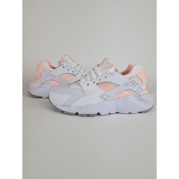 Nike Huarache Run GS White Sneaker Running KIDS Shoes - Picture 6 of 11